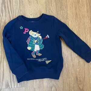 Polo Ralph Lauren Big Girls Polo Bear Fleece Sweatshirt,5T